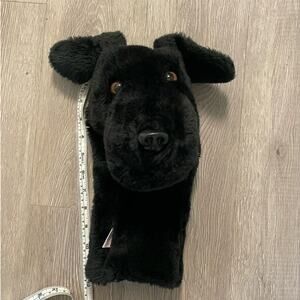 Daphne Black Labrador Lab Dog Plush Golf Club Head Cover 12"